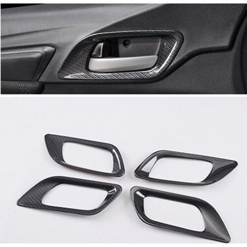 Car Door Handle Bowl Cover Sticker Sequins Decoration for Honda Fit Jazz City 2014-2018 interior modification accessories