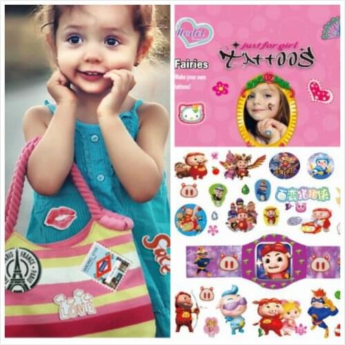 Wholesale 500pcs Ponny Movie Cartoon Car Kid Temporary Tattoo Nontoxic Children Body Tattoo Waterproof Child Removable Tattoos