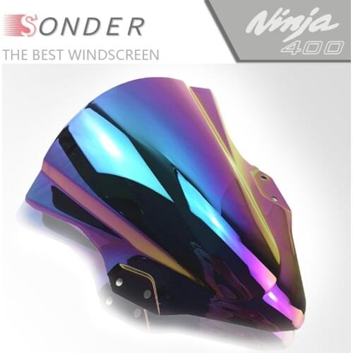 Motorcycle High Quality PC Plastic Windscreen For Kawasaki Ninja 400 2018-2019 Windshield Baffle Wind Deflectors Ninja400 18 19