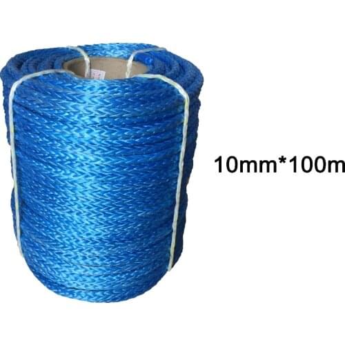 Factory Direct Sale 10MM * 100M UHMWPE Synthetic Winch Rope For 4x4 ATV UTV OFF-ROAD