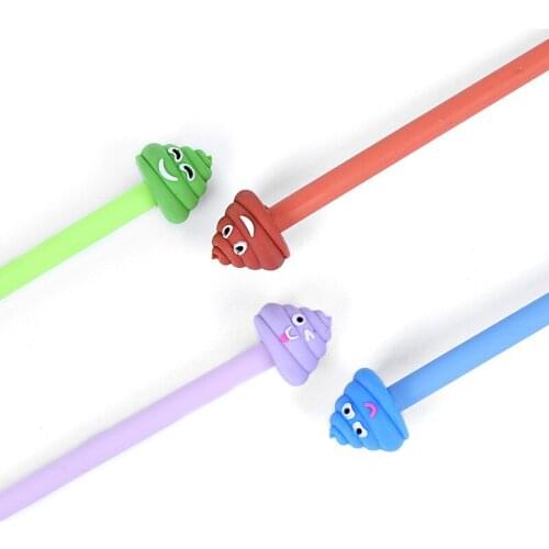 5PCS Cute Cartoon Gel Pen Creative Student Writing Pen Black Pen Cute Gel Pen Diary Supplies Office School Stationery
