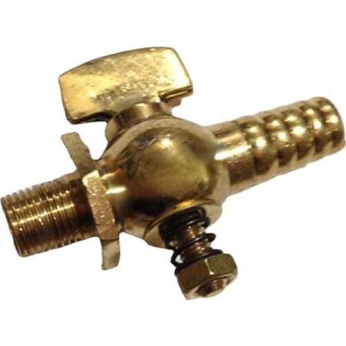 1/8" 1/4" 3/8" 1/2" BSP Male x Fit 8mm 10mm Inner dia Hose Barb Brass Drain Petcock Shut Off Valve Water Fuel Gas Oil