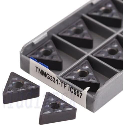 TNMG160404-TF IC907 IC908 Carbide Inserts TNMG160408-TF IC908 IC907 CNC Lathe Cutting Tools Turning Blades , For Stainless Steel