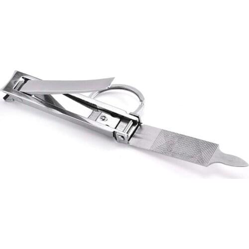 5 IN 1 Stainless Steel Ultra-thin Foldable Hand Toe Nail Clippers Cutter Trimmer Manicure Scissors With Free Nail File With Ring