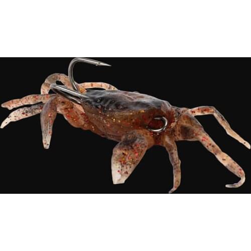 WALK FISH 1PCS 80mm 34.5g Artificial Crab Lure Bait 3D Simulation Soft Fish Bait With Hook Fishing Lures For Winter Fishing