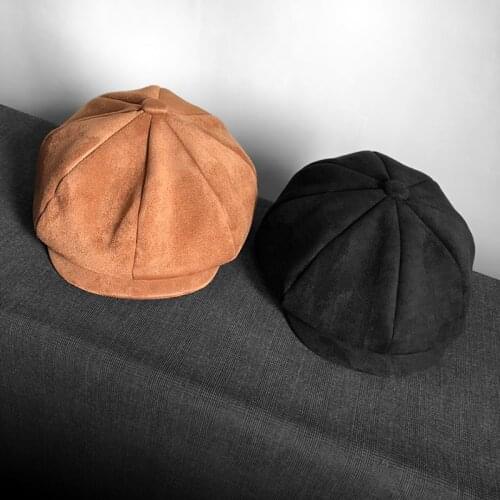 Top Grade Suede Retro Newsboy Caps Mens Oversized head circumference Flat Caps Women British Gatsby Cap Autumn Winter Hat BLM223