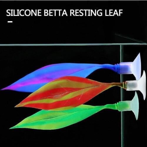 1PC Aquarium Fish Tank Betta Bed Leaf Hammock Decoration Landscaping Simulation Betta Spawning Resting Leaves