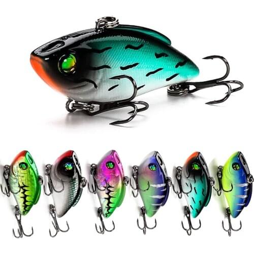 1pcs Sinking VIB Fishing Lure Lipless Crankbait Artificial Baits Hard Bait All Depth Winter Pike Bass Fish Lures Tackle 5cm 8.7g