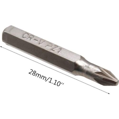 10pcs 28mm Magnetic CR-V Precision Screwdriver Bit Set PH00 PH0 Z1 Z0 3.0 2.0 1.0 T5 T4 0.8 Multifunctional Hex Torx Head Repair