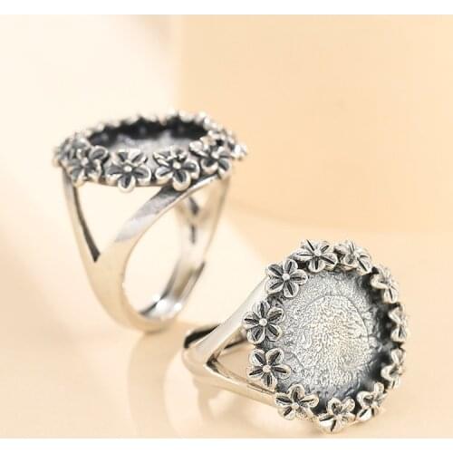 14*14mm 925 STERLING SILVER Semi Mount Bases Blanks base blank Pad rings ring Setting set jewelry gift A5465