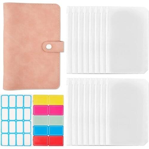 16 Pieces A6 Binder PVC Notebook Cover,Leather Binder Cover,Christmas Present for Yourself, Families and Friends