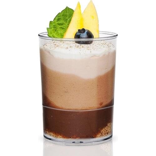 50PCS Mousse Dessert Cups Plastic Pudding cup Disposable Party Milk Convenient Tiramisu Birthday Wedding Ice Cream cup