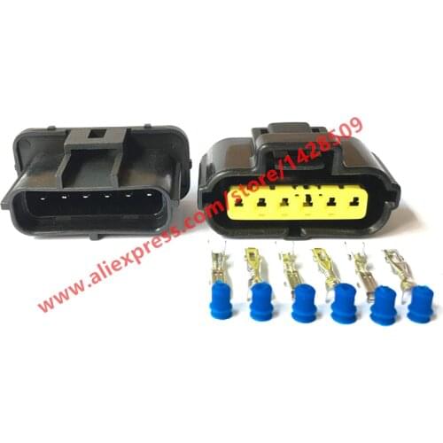 5 Sets 6 Pin Accelerator Pedal Connector Female Male Auto Connector For KIA Hyundai Mitsubishi 184060-1