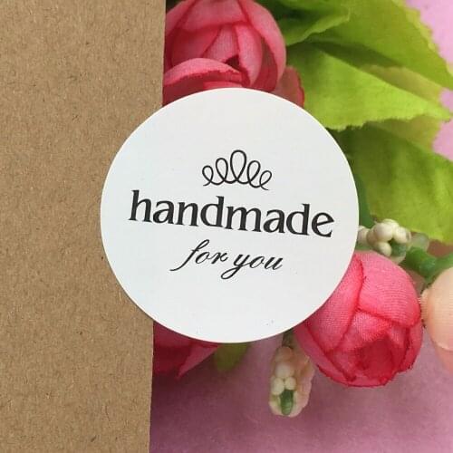 500pcs/lot White Sticker Labels Handmade self-adhesive stickers Baking Seal Label Stickers Wedding gift Label For bags/Boxes