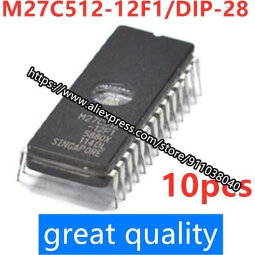 Brand new original M27C512-12F in-line CDIP28 ceramic memory 10pcs/lot