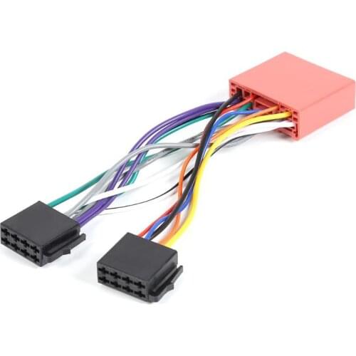 ABS Car Stereo Radio Player ISO Standard Wiring Harness Connector 13 Pin Plug Cable for Mazda 2 2003-2006 DY Ford Escape 2006-20