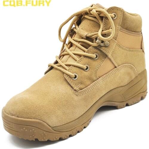 CQB.FURY Unisex winter desert casual shoes super light ankle sand color wearable 5 inches Warmth shoelace system outdoor shoes