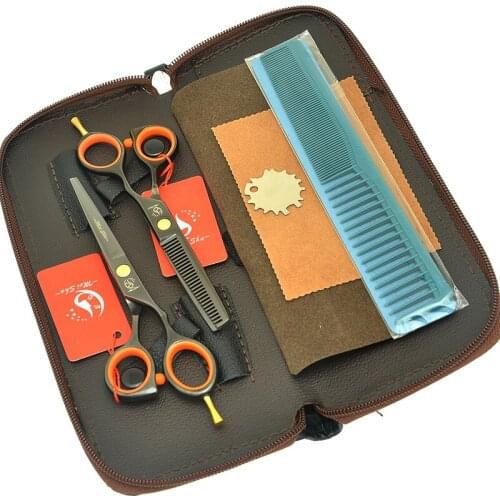 Factory Price 5.5" Professional Cutting Scissors Japanese 440C Steel Hair Shears Hairdressing Cutting Thinning Scissors A0008A