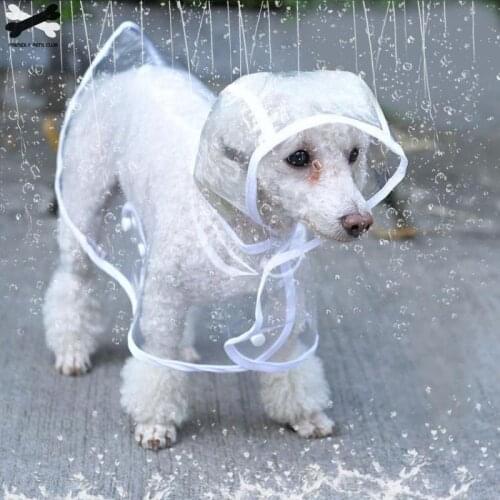 Dog Raincoat Waterproof with Hood Transparent Pet Dog Puppy Rain Coat Cloak Costumes Clothes for Dogs Pet Supplies 23