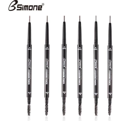 Double Thin Head Round Fine Eyebrow Pen Tattoo Brown Eyebrow Pencil Long Lasting Waterproof Not Mottled Thicker Eyebrows TSLM2