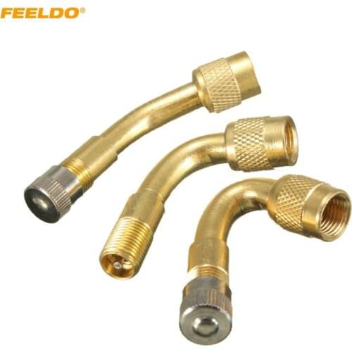 FEELDO 45/90/135 Degree Optional Angle Brass Air Type Valve Extension Adaptor For Motorcycle Car Scooter #AM5479