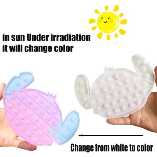 Disneey Stitch Shape Fidget Reliver Stress Toys Rainbow Push Bubble Antistress Toys Adult Children Sensory To Relieve Autism Toy
