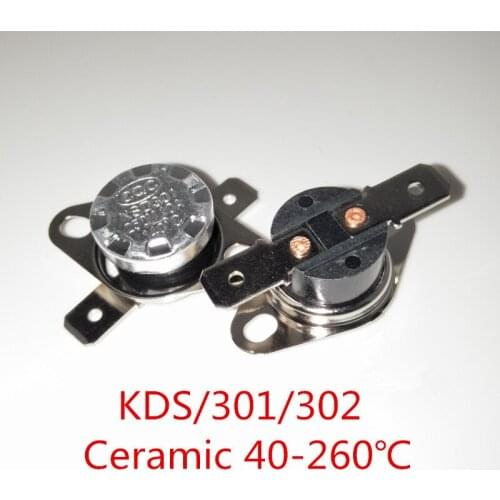 10PCS x KSD302 16A 40-260 degree Ceramic 250V KSD301 Normally Open/Closed Temperature Switch Thermostat Fuse