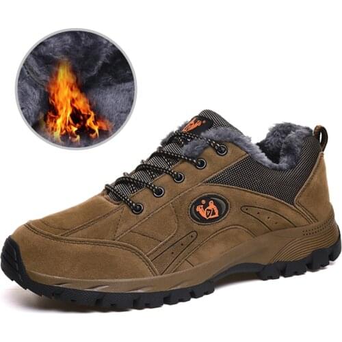 New Winter Men Sneakers Anti-slippery Sports Trekking Hiking Shoes Women Suede Travel Trail Boots Big Size Hunting Fishing Shoes