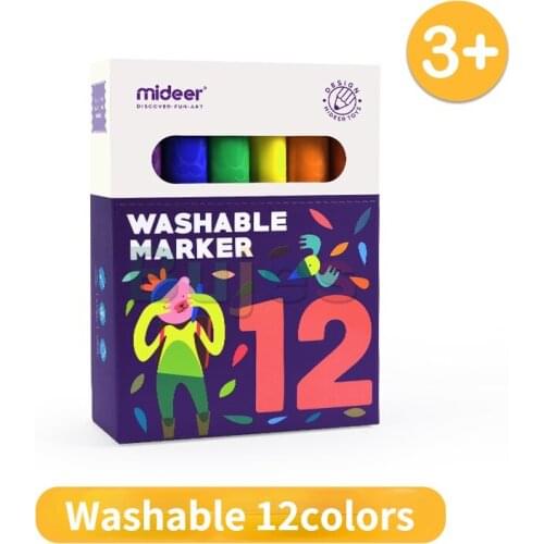Mideer 12 Colors Drawing Painting Watercolor Art Marker Pens Tip Brush Pens Washable Watercolor Pen Children Art Supplies