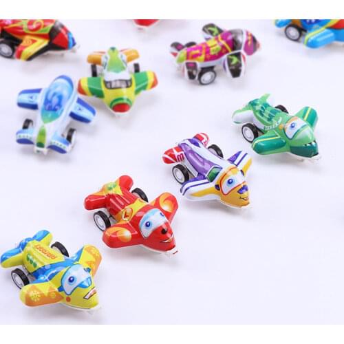 10pcs/set Airplane Toy Model Pull Back Warplane Helicopter Mini Planes Toys Children Boys Aircraft Diecasts Vehicles Educational