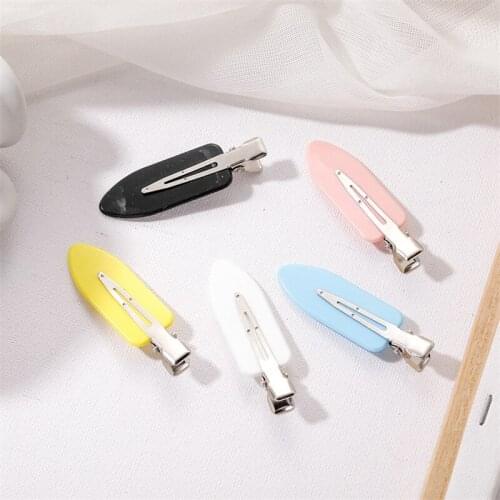 Fashion No Bend Seamless Hair Clips For Women Girls Side Bangs Fix Fringe Barrette Makeup Washing Face Hair Pins Accessories