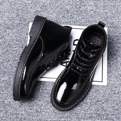 Men Boots Winter Ankle Boots Men Pop New Leather High Top Velcro Work Botas Mens Shoes Outdoor Sneakers Plus Size 65