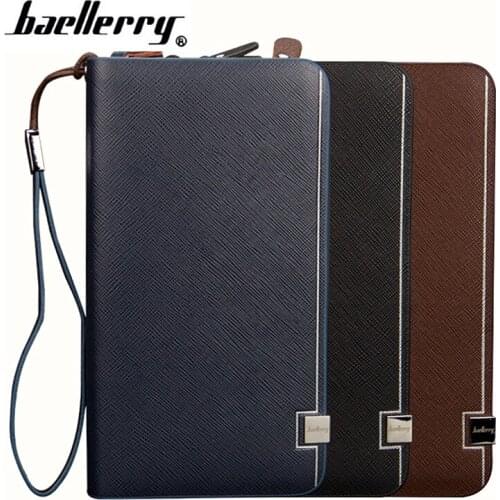 Baellerry Fashion Men Wallets Casual Wallet Men Clutch bag Purse Brand Leather Long Design Wallet Hand Bags For Men Coin Pocket