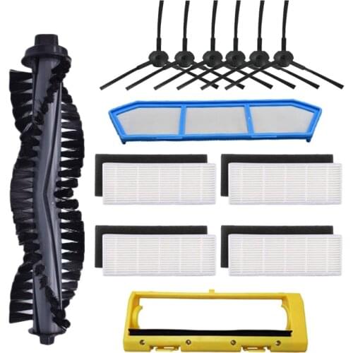 Accessories Kit For Ilife A4 A4S A40 Vacuum Cleaner Parts HEPA filter primary filter side brush Roll Brush Cover Mop Pad Cloth