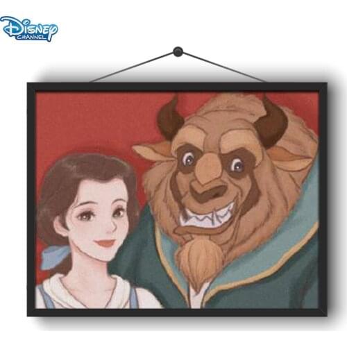 Disney 5D DIY Diamond Painting Part of The Princess and Prince Group Photo Round Diamond Embroidery Handmade Crafts Ornaments