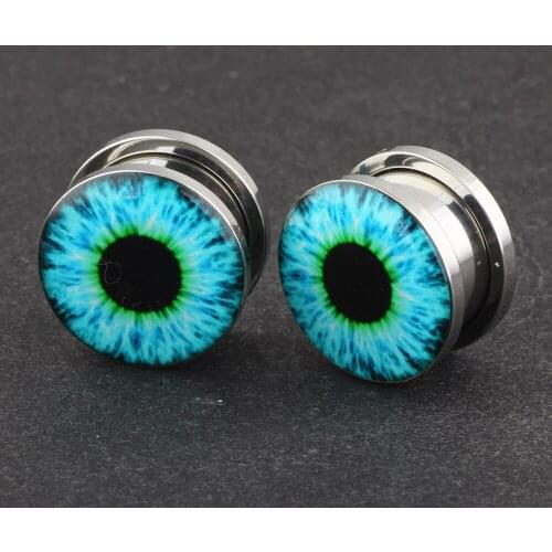 TIANCIFBYJS Ear Tunnels Stretching Kit Stainless Steel Screw Fit Earring Gauge Plugs Set 6-16mm Ear Lobe Expander Body Piercings