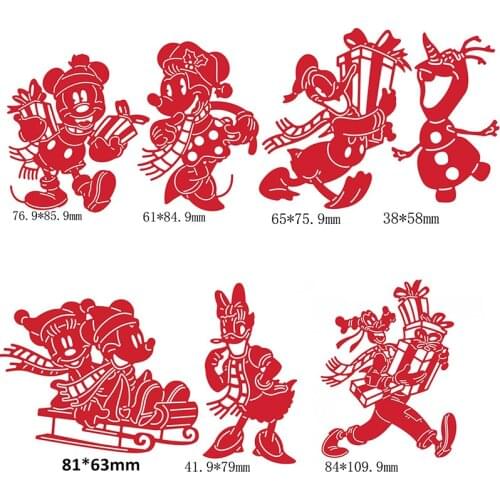 2019 New Dies Cartoon Animals Mouse Duck Dog Metal Cutting Dies for DIY Scrapbooking Embossing Paper Cards Making Crafts