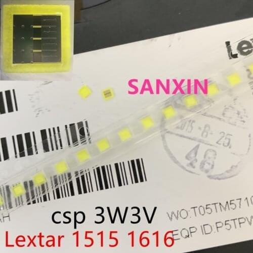 50pcs Original Lextar LED 1616 Light Beads Cool white High Power 3W 3V 190LM For LED LCD TV Backlight Application CSP