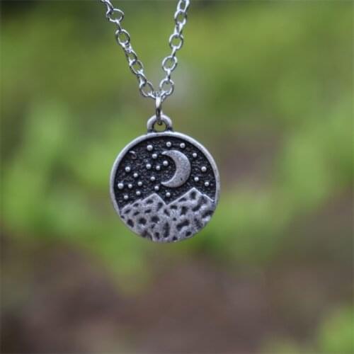 SanLan 10pcs mountain Moonlight Necklace Nature jewelry