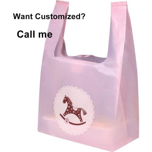 Cake Gifts Bag Plastic Organizer Shopping Bag Dessert Packing Bag Super Market Shopping Bag Fruit Design Can Be Customized Logo