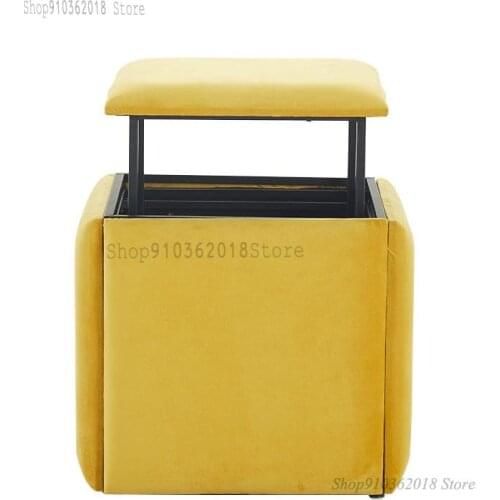 Custom Nordic Multifunctional Rubiks Cube Sofa Stool Living Room Simple Combination Stool Dressing Table Shoe Stool Home Square
