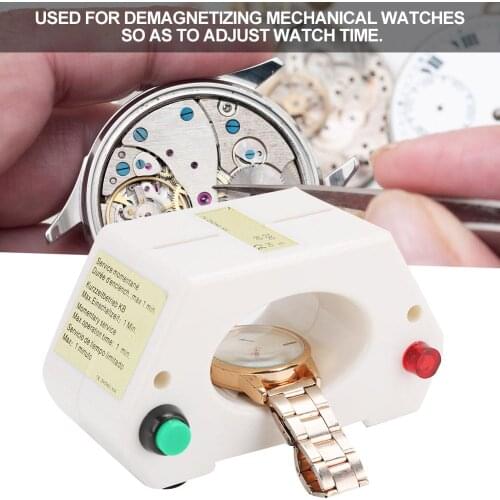 Professional Mechanical Wristwatch Demagnetizer Watch Time Adjusting/Correcting Watch Repair Tool for Watchmaker EU Plug 250V