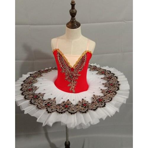 Professional Ballet Tutus child Swan lake Ballet Dance Clothes for girls Pancake tutu adult Ballerina Figure Skating Dress