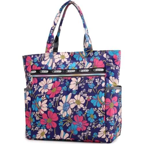 Womens Shoulder Bag Large Capacity Ladies Messenger Bag Nylon Light Handbags Fashion Floral Pattern Bags Beach Bolsa Feminina