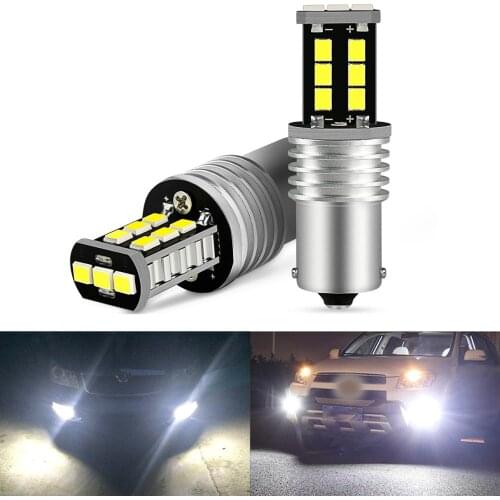 AUXITO 2x BA15S P21W Led Canbus No Error 1156 Led Bulb Auto Backup Reverse Car Fog Lamp Front Rear Bulbs Daytime Running Light