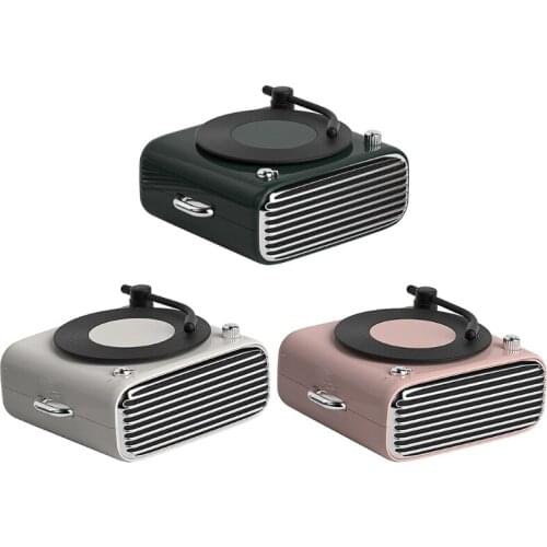 Retro Style Built-in 1000mAh Battery Capacity Compatible Speaker Vinyl FM Radio Vinyl Music Player
