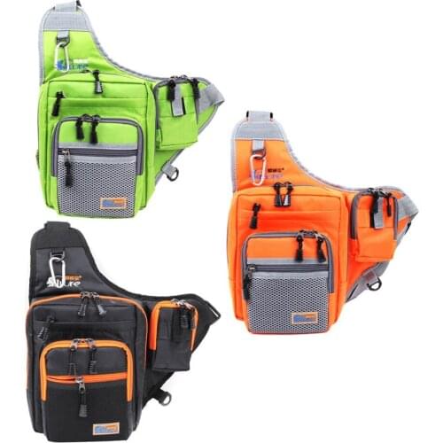 WATERPROOF FISHING TACKLE BAG PACK SHOULDER WAIST BOX REEL LURE BIG STORAGE CASE Multi-pockets Fishing Bag