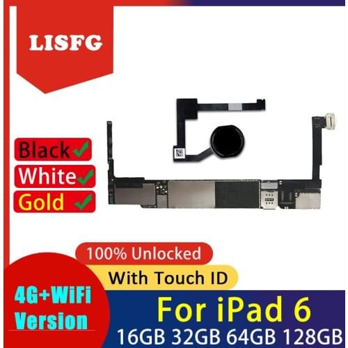 Wifi cellular version For iPad Air 2 Motherboard,Original unlocked Logic Board For iPad 6 iPad air 2 Motherboard With IOS System