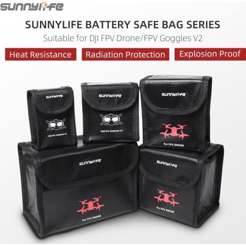 Battery Protective Storage Box for DJI FPV Combo V2 Safety Explosion-Proof Bag Battery Carring Case for FPV Drone Accessories