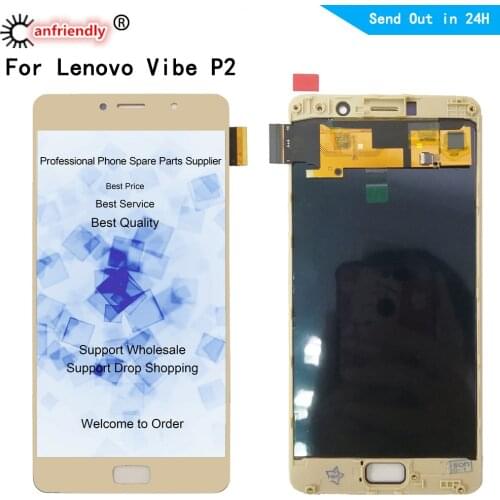 For Lenovo Vibe P2 P2c72 LCD Display+Touch panel Screen Replacement Digitizer module Assembly For Lenovo P2a42 lcds with frame